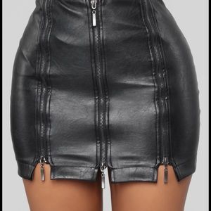NWOT-  Fashion Nova faux  leather skirt